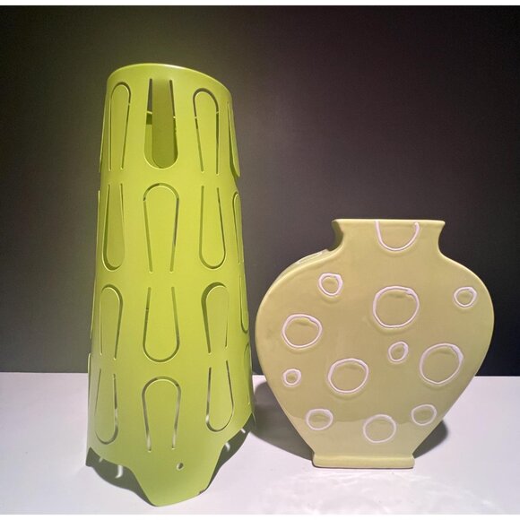 Vintage IKEA Kajuta Table Lamps – Set of 2 Lime Green Atmospheric Lights 1990s - Picture 4 of 5